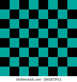 Fondo del patrón de tablero de ajedrez negro y azul. Compruebe los diseños de patrones para decorar papel pintado. Fondo vectorial.
