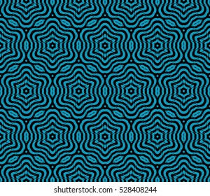 black and blue color. Abstract floral seamless pattern. geometry design. Vector. Texture for holiday cards, Valentines day, wedding invitations