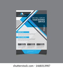 Black & Blue color business Flyer Design