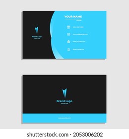 Black Blue Color Of Bussines Card Design