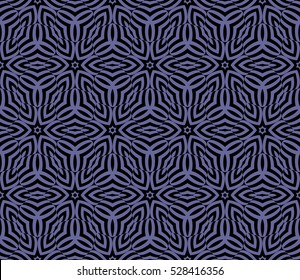 black and blue color decorative abstract floral pattern. seamless vector illustration. for design, interior, wallpaper