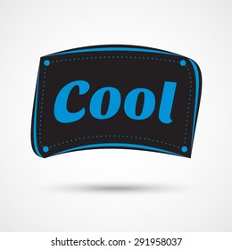 Black and blue cool labels