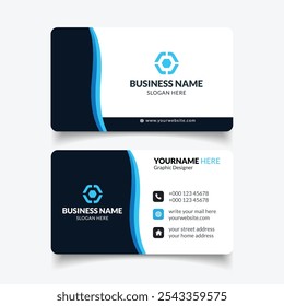 Black and Blue Corporate Business Card