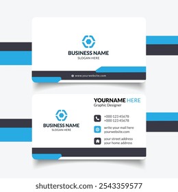 Black and Blue Corporate Business Card