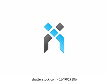 Black and Blue corporate vector logo design