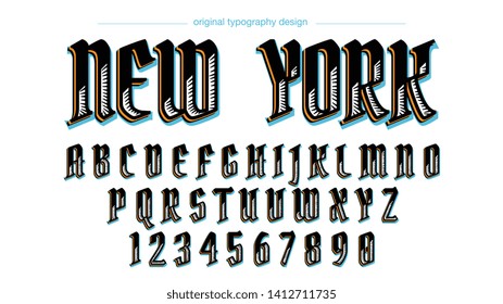 Black Blue Custom Vintage Typography Design