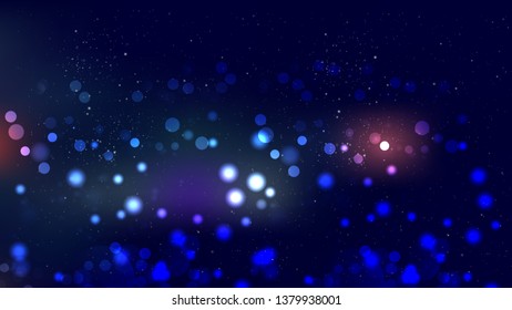 Black and Blue Defocused Lights Background Design