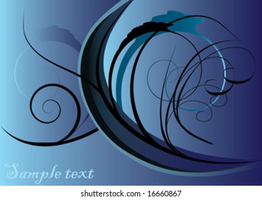 black and blue design ornament