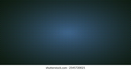 Ilustração de vetor de padrão de textura sem costura de fibra de carbono diagonal preta e azul. Tecido têxtil, afinação de carro ou pano macro sem costura kevlar fundo de textura crisscross.