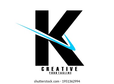 black and blue discontinuous letter logo. logo suitable for business logo