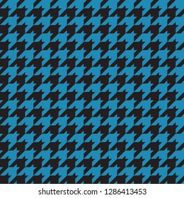 Black and Blue Dogs Tooth Seamless Pattern
