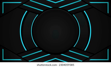 black and blue futuristic gaming background with technology concept