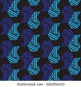 black and blue geometric pattern abstract vector background. Modern stylish texture.
