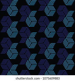 black and blue geometric pattern abstract vector background. Modern stylish texture.
