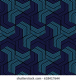 black and blue geometric pattern abstract vector background. Modern stylish texture.