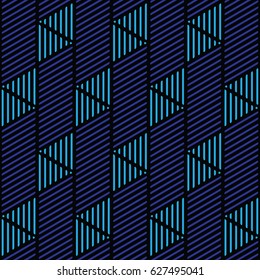 black and blue geometric pattern abstract vector background. Modern stylish texture.