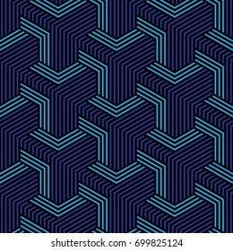 black and blue geometric pattern abstract vector background. Modern stylish texture.