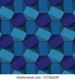 black and blue geometric pattern abstract vector background. Modern stylish texture.