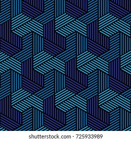 black and blue geometric pattern abstract vector background. Modern stylish texture.