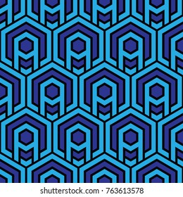 black and blue geometric pattern abstract vector background. Modern stylish texture.