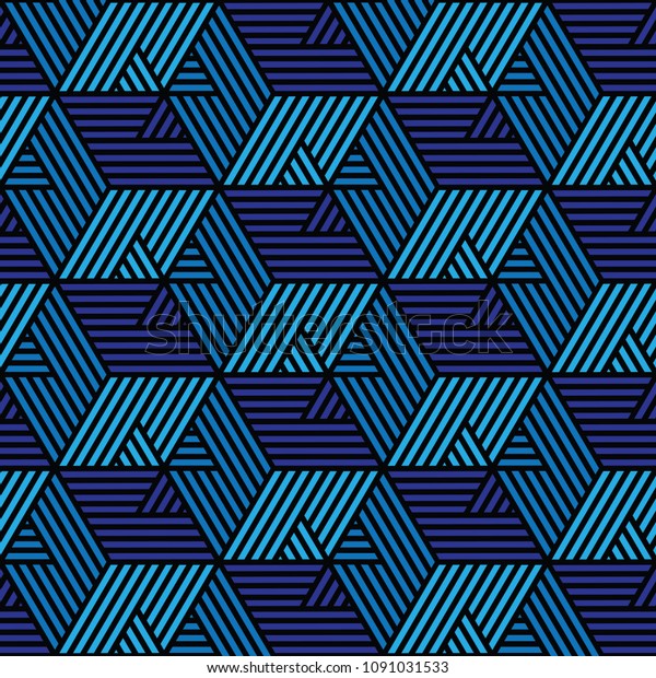 Black Blue Geometric Pattern Abstract Vector Stock Vector (Royalty Free