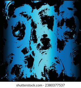 Black blue gradation brush stroke grunge abstract  background illustration 