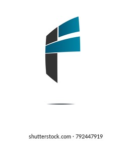 black and blue gradient abstract icon logo sign illustration isolated on white background