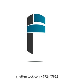 black and blue gradient abstract icon logo sign illustration isolated on white background