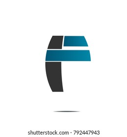 black and blue gradient abstract icon logo sign illustration isolated on white background
