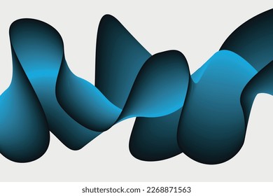 black and blue gradient wave abstract background. modern graphich design suitable for landing page and computer desktop background. fluid background.