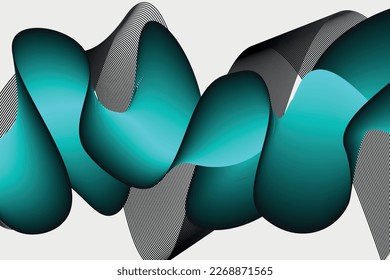 black and blue gradient wave abstract background. modern graphich design suitable for landing page and computer desktop background. fluid background.