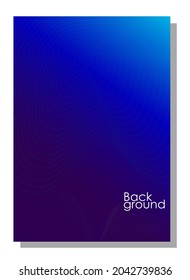 black blue gradient wavy background, Abstract striped background, poster, banner. Smooth dynamic wave composition, lines. Trendy design. Vector illustration in flat style.