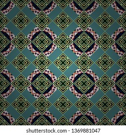 Black, blue and green background texture. Endless abstract seamless pattern. Vector illustration.