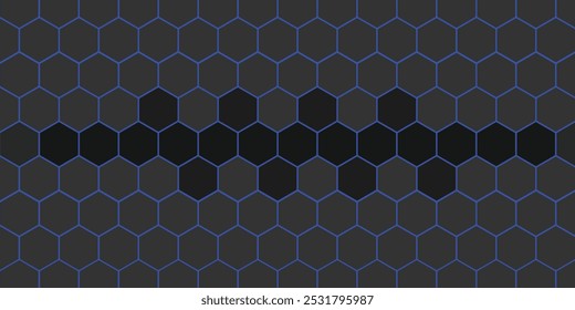 Black blue honeycomb background for designer