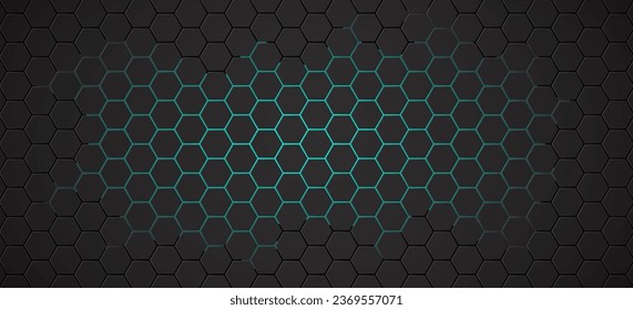 Black Blue Honeycomb Hexagon Vektor abstrakter Hintergrund