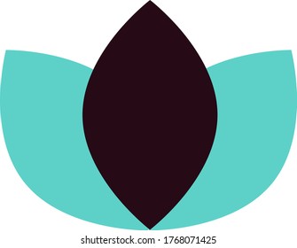 the black and blue leaf logo symbolizes courage and calmness