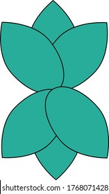 the black and blue leaf logo symbolizes courage and calmness