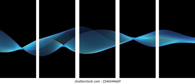 Black and Blue Lines Background