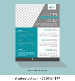 Black and Blue Marketing flyer design template