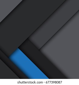 Black and blue modern material design, vector abstract background