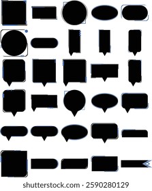 black blue modern text boxes template
