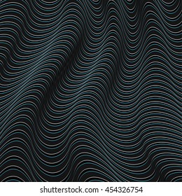 A black and blue optical illusion. Vector Illustration