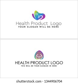 Black Blue Purple Line Art Leaf Combination Mark Logo Design Concept Suitable For Health Business Products Medical Pharma