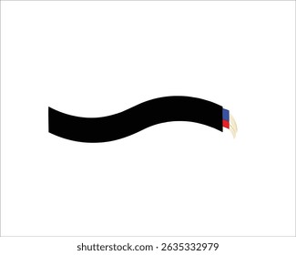 Black, blue and red wire .