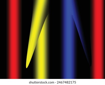 Black, blue, red and yellow  color combination gradient background design.