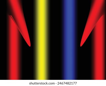Black, blue, red and yellow  color combination gradient background design.