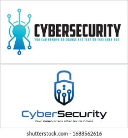 Cerradura azul negro llave llave de círculo moderno diseños de logotipo adecuados para la consultoría tecnológica Ciberseguridad Empresa de Internet protección de la protección de la seguridad de la tecnología de ilustración corporativa de defensa