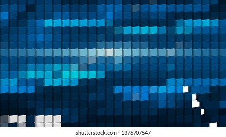 Black and Blue Square Mosaic Tile Background