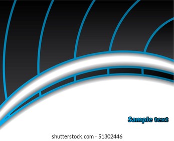 Black with blue stripes