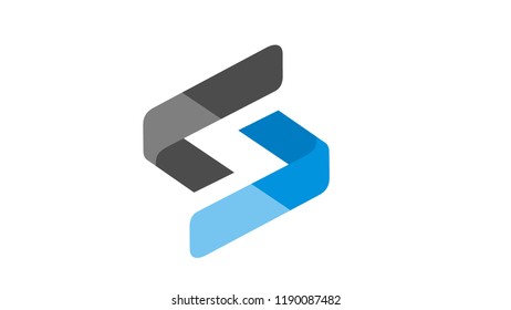 black and blue symbol s